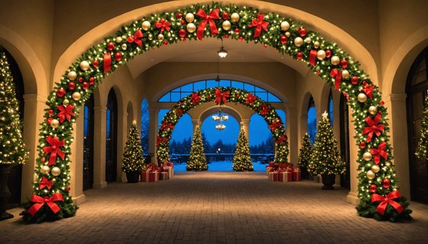Transformez vos événements avec notre arche décorée de noël.